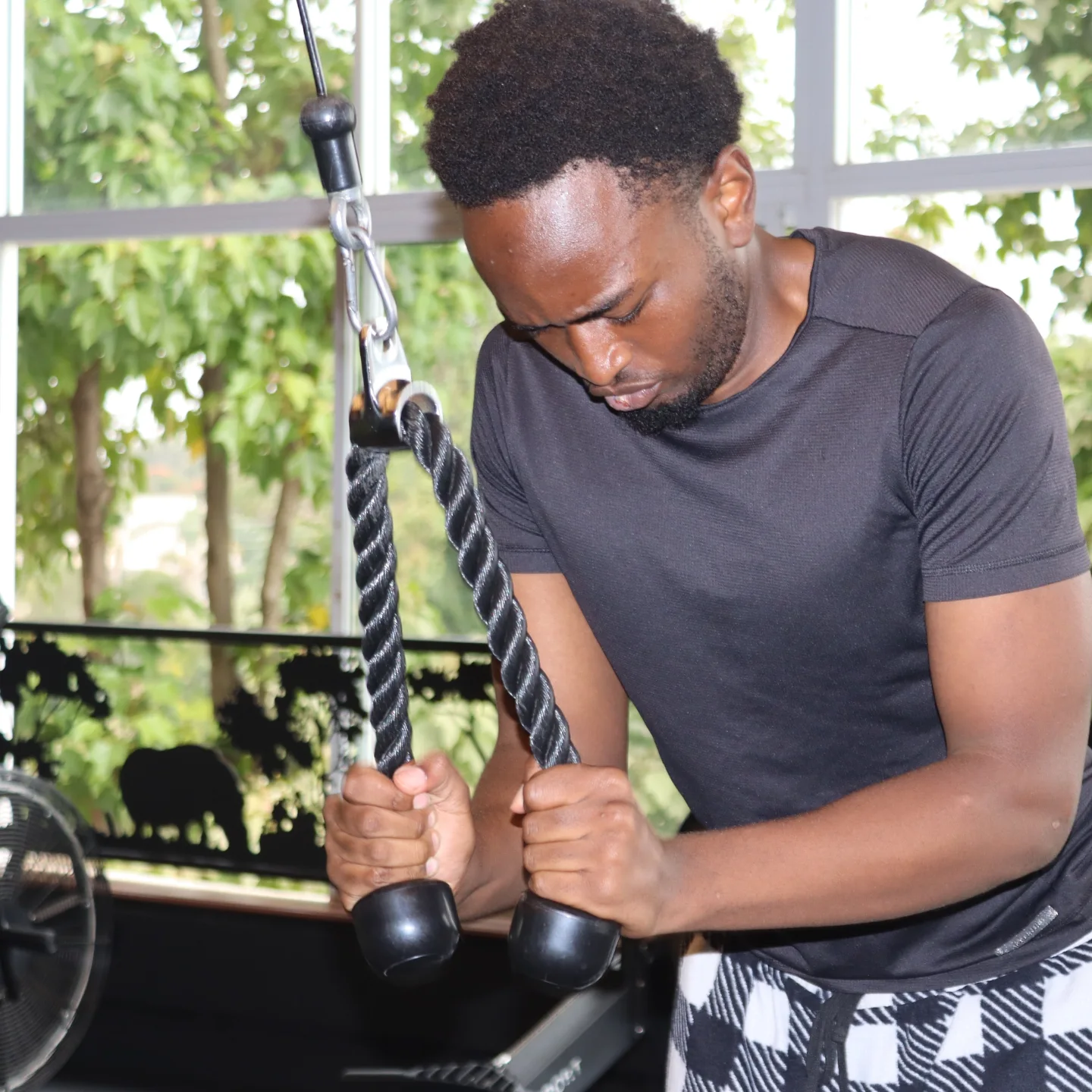 Padel game in action